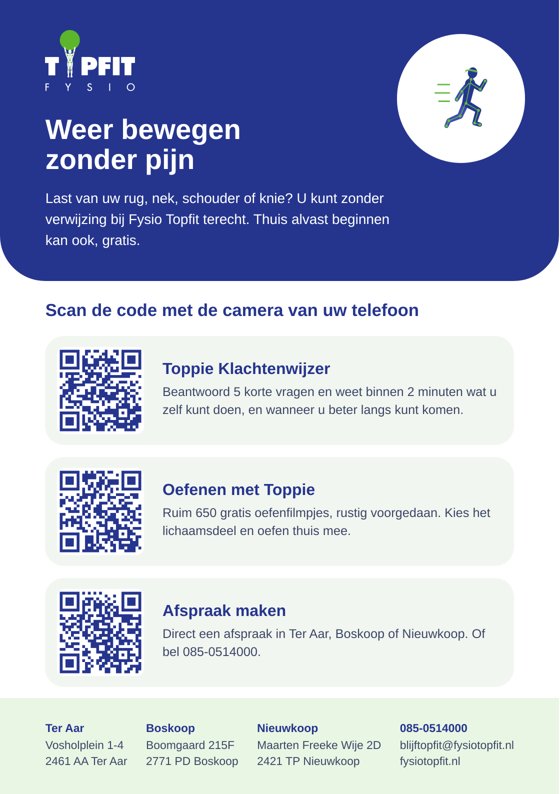 Voorbeeld wachtkamerfolder Fysio Topfit